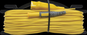 L9843-51 Earthing measurement cable, 4 mm, yellow, 50 m, with cable reel