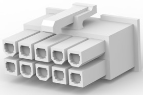 Socket header, 10 pole, pitch 4.2 mm, straight, natural, 1-1969614-0