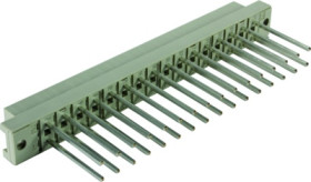 Female connector, type D, 32 pole, a-c, pitch 5.08 mm, wire-wrap, straight, gold-plated, 09042326821