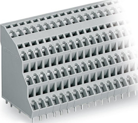 PCB terminal, 104 pole, pitch 5 mm, AWG 28-12, 18 A, cage clamp, gray, 738-126