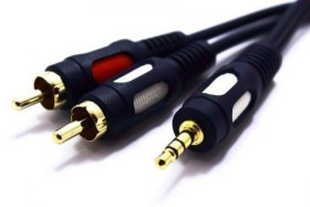 KABEL AUX JACK 3.5 - 2 RCA CINCH ŁEZKA 25M VITALCO