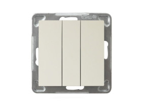 IMPRESJA Wyłącznik potrójny ecru ŁP-13Y/m/27 OSPEL