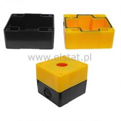 Kaseta sterownicza, żółta 1 otworem, 80x72x65mm