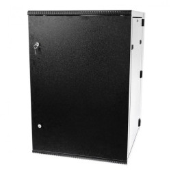 Szafa wisząca 19 15U/600mm drzwi pełne otwierane boki RAL 9005 BOCK-019-150-600-DP-C