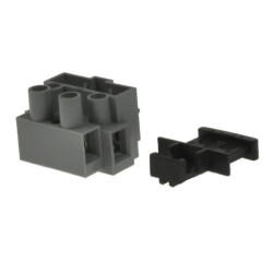 KOSTKA ŁĄCZÓWKA ELEKTRYCZNA 2-POLA DG801 +GN. BEZPIECZNIKA 5x20 R10mm 10A 400V SZARA DEGSON