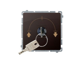 SIMON BASIC Wyłącznik chwilowy roletowy z kluczem 3 pozycyjny „I-0-II" 2 styki N/O możliwość wyjęcia klucza tylko w pozycji 0 cz