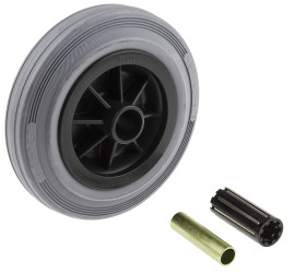 Kółko do wózka, Lite, Guma, Szary, obc.: 270kg, śred.: 160mm, szer.: 40mm