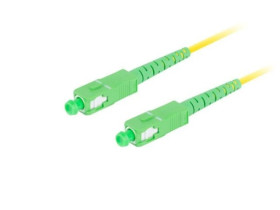 PATCHCORD ŚWIATŁOWODOWY SM SC/APC-SC/APC SIMPLEX 3.0MM LSZH G657A1 5M ŻÓŁTY LANBERG FO-SASA-SS11-0050-YE