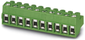 PCB terminal, 2 pole, pitch 5 mm, AWG 26-14, 10 A, spring-clamp connection, green, 1935019
