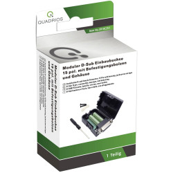 Quadrios 2010C251 D-SUB Socket 15 Pins with Screws 1 Set