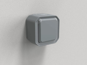 NOWE PLEXO 55 Gniazdo 2P+Z zaciski auto komplet natynkowy 16A - 250V AC szare 069731L