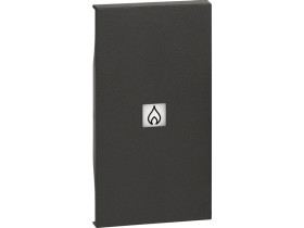 LIVING NOW Klawisz z okienkiem podświetlenia "ogrzewanie" - 2 moduły - czarny KG01M2PN LEGRAND