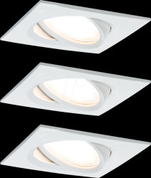 93678 Nova Plus Coin flush mounted fixture, 3x 6 W, 2700 K, 50°, squar