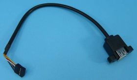 GNIAZDA 2xUSB 'A' DO OBUD.KAB.30cm T3