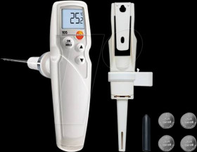 0563 1054 One-hand thermometer testo 105 with frozen food measuring tip, H