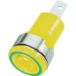St&#xE4;ubli 233070-0 SLB4-F/A safety jack socket gr/yel 4 mm 1 pc