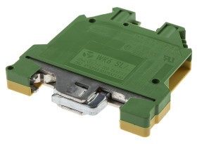 Listwa zaciskowa uziemienia 20→ AWG 8 żyły: 2 Zielony/żółty Wkręcane 41A RS PRO