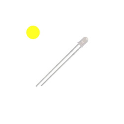 DIODA LED 3mm ŻÓŁTA 160mcd MAT-MILK 60st. ART