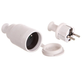 Zestaw przełączeniowy (gniazdo GN-H2+wtyczka WT-40H) IP44 biały ZP-H2