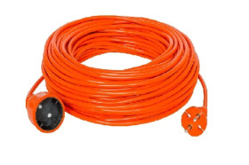 Przedłużacz ogrodowy 1-gniazdo b/u 10m /OMY 2x1/ pomarańczowy