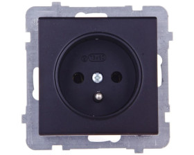 SONATA Gniazdo pojedyncze z/u czarny metalik GP-1RZ/m/33