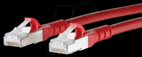 1308453066-E Patch cord RJ45 Cat.6A AWG26 S/FTP LSHF 3.0 m red
