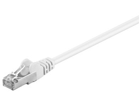 CAT 5e Kabel łączący, F/UTP, biały - Długość kabla 0.5 m