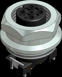 43-01853 SAL M 12, 5-pin, socket, straight
