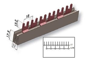 Izolowana szyna zbiorcza IZ16/2F/54 002921067 ETI