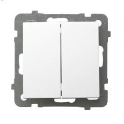 AS biały ŁP-2G/m/00 Łącznik podwójny OSPEL