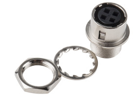 Złącze wielostykowe przemysłowe 4-pinowe Miniaturowe, panelowe Gniazdo Hirose