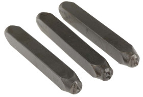 Zestaw rysików do grawerowania wysokość: 6mm 27-szt. Litry: A → Z, (&) długość punktaka: 64mm RS PRO