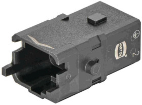 Pin contact insert, 1A, 3 pole, crimp connection, with PE contact, 09100033206