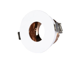 VT-873 Oczko halogenowe Spot trzonek: GU10 okrągła biały złoty róż 3159 V-TAC