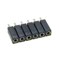 Gniazdo jednorzędowe 6pin, r.2.54, h=7mm, precyzyjne, łamane