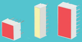 Wyświetlacz diodowy LED 1-segmentowy 20 mcd, Czerwony Kingbright 625 nm