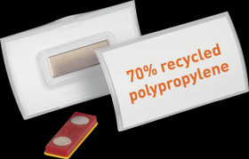 825919 Name tag, 40x75 mm, magnet, convex, pack of 10