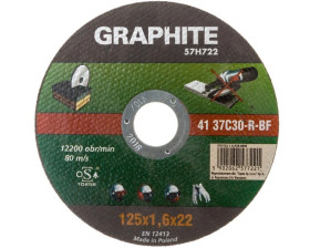 Tarcza tnąca do kamienia 125 x 1.6 x 22.2 mm, 41 37C30-R-BF /5szt./