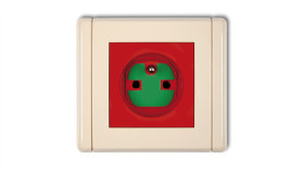 Flexi Gniazdo Pojedyncze Z/U Data Z Kluczem Czerwony 1Fgzk