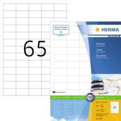 Herma 4270 Etykieta uniwersalna 38.1 x 21.2 mm Papier biały 6500 szt. Trwały Drukarka atramentowa, Drukarka Laserowa, Ko
