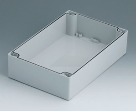 ABS enclosure shell, (L x W x H) 240 x 160 x 60 mm, light gray (RAL 7035), C3162401