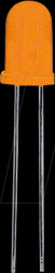 333-2USOD/S400-A4 LED, 5 mm, wired, orange, 250 mcd, 25°