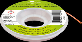 45245 Desoldering braid, copper, 1 mm x 1.5 m