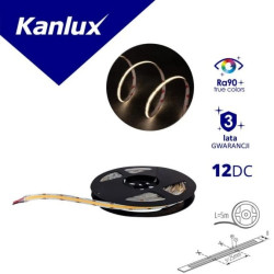 Taśma LED 12V LCOB 8W/M 12 IP00-NW 760lm/m 4000K Ra90 rolka 5mb Ra90 3 lata Gwarancji 33366