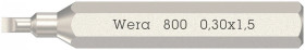 Bity 800/0 Micro do śrub z rowkiem, 0.3 x 1.5 x 30 mm, WERA 05058104001