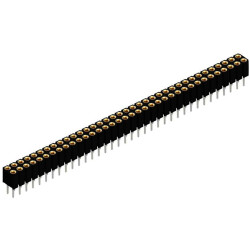 Socket header, 72 pole, pitch 2 mm, straight, black, BLY 2 72