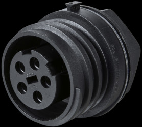 PX0931/05/S Panel mount connector, 5-pin, socket