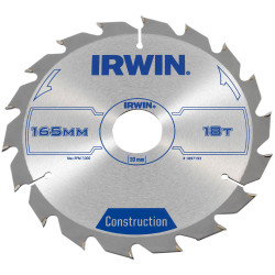IRWIN&#xAE; 1897193 Construction Circular Saw Blade 165 x 30mm x 18T ATB