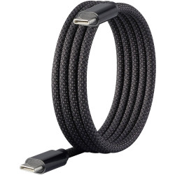 Renkforce RF-6437920 USB cable USB 2.0 USB-C plug Black 1m Fabric sleeve