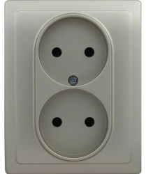 VENA Gniazdo podwójne b/u satyna 515035